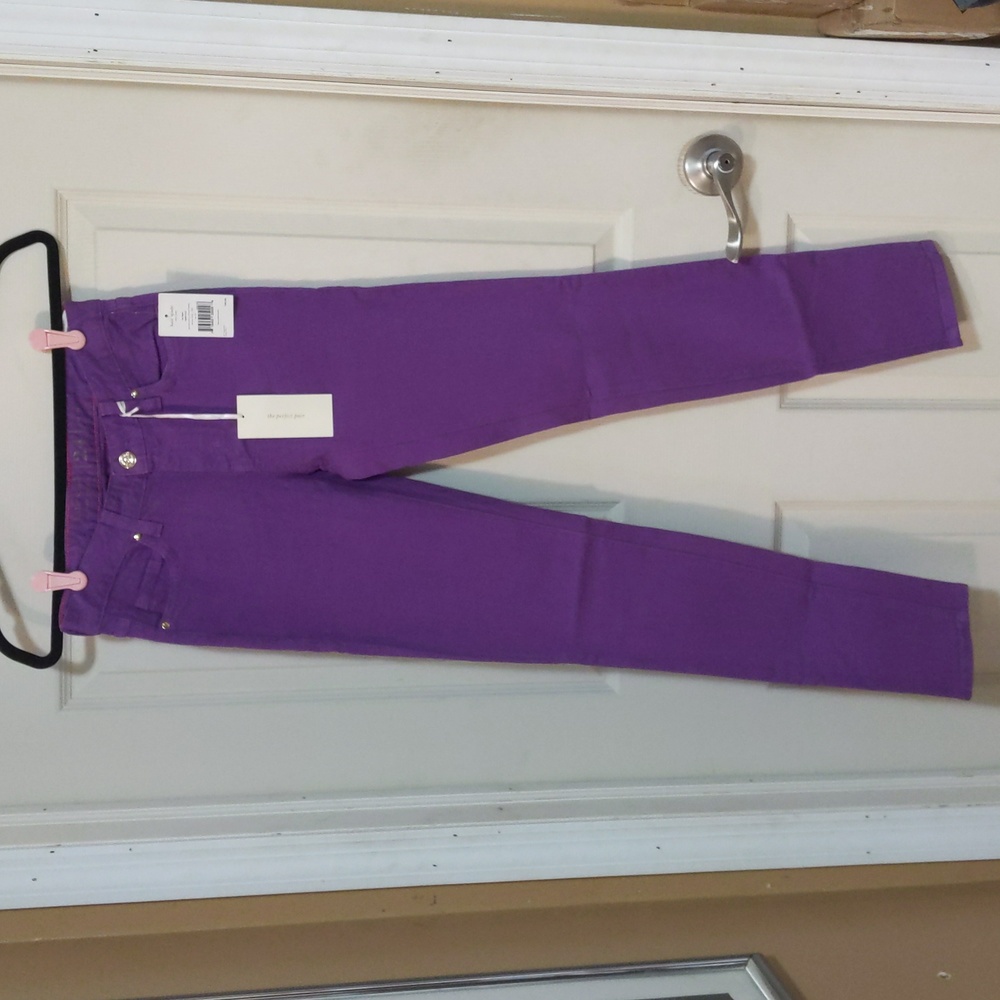 NWT Kate Spade Broome Street collection African violet denim skinny jean size 24